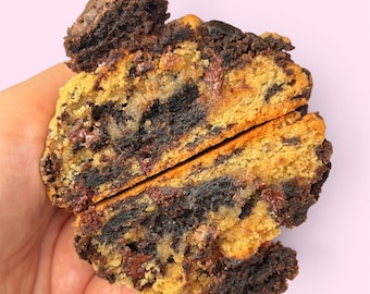 NY Style Thick Brookie Stuffed Brownie Cookie