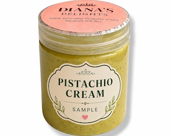 Campione di crema al pistacchio, burro e kataifi tostato