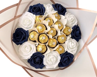 Ferrero Rocher Chocolate Bouquet with Foam Roses