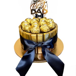 Gift for Best Daddy&#39;s, Birthday gift for Dad. Chocolate Gift Box. Ferrero Rocher Cake. Best Dad Gift