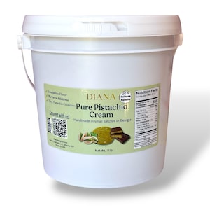 9 lb Pistachio Cream 20% Dubai Chocolate Filling, Pistachio Spread