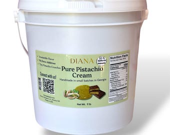 9 lb Pistachio Cream 20% Dubai Chocolate Filling, Pistachio Spread