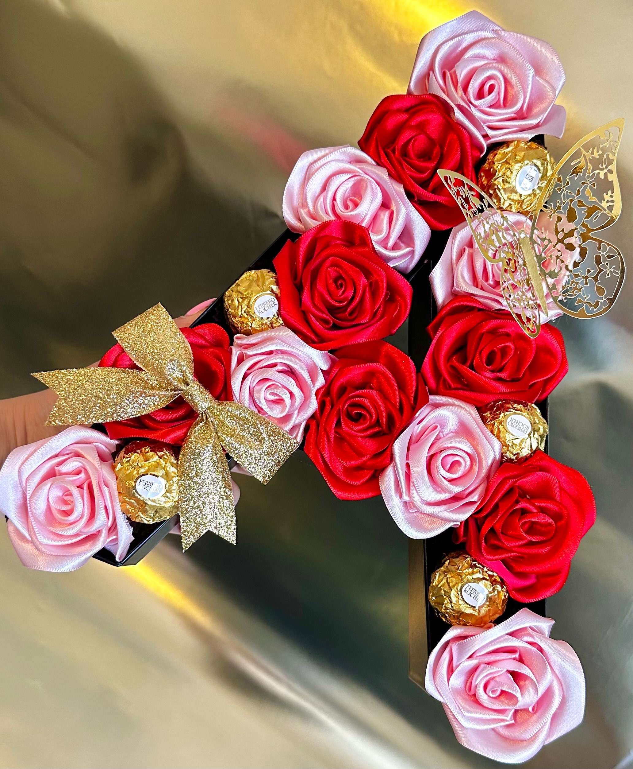 Silk Ribbon Roses. Flower Box. Satin Roses. Eternity Rose. Bouquets Roses.  Home Dekor. Rose Box Bouquet. Wedding Gifts. Birthday Gifts 