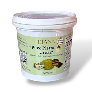 2 lb Pistachio Cream 50% Pistachio: Dubai Chocolate Filling, Pistachio Spread