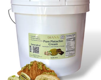 20 lb Pistachio Cream 20% Dubai Chocolate Filling, Pistachio Spread