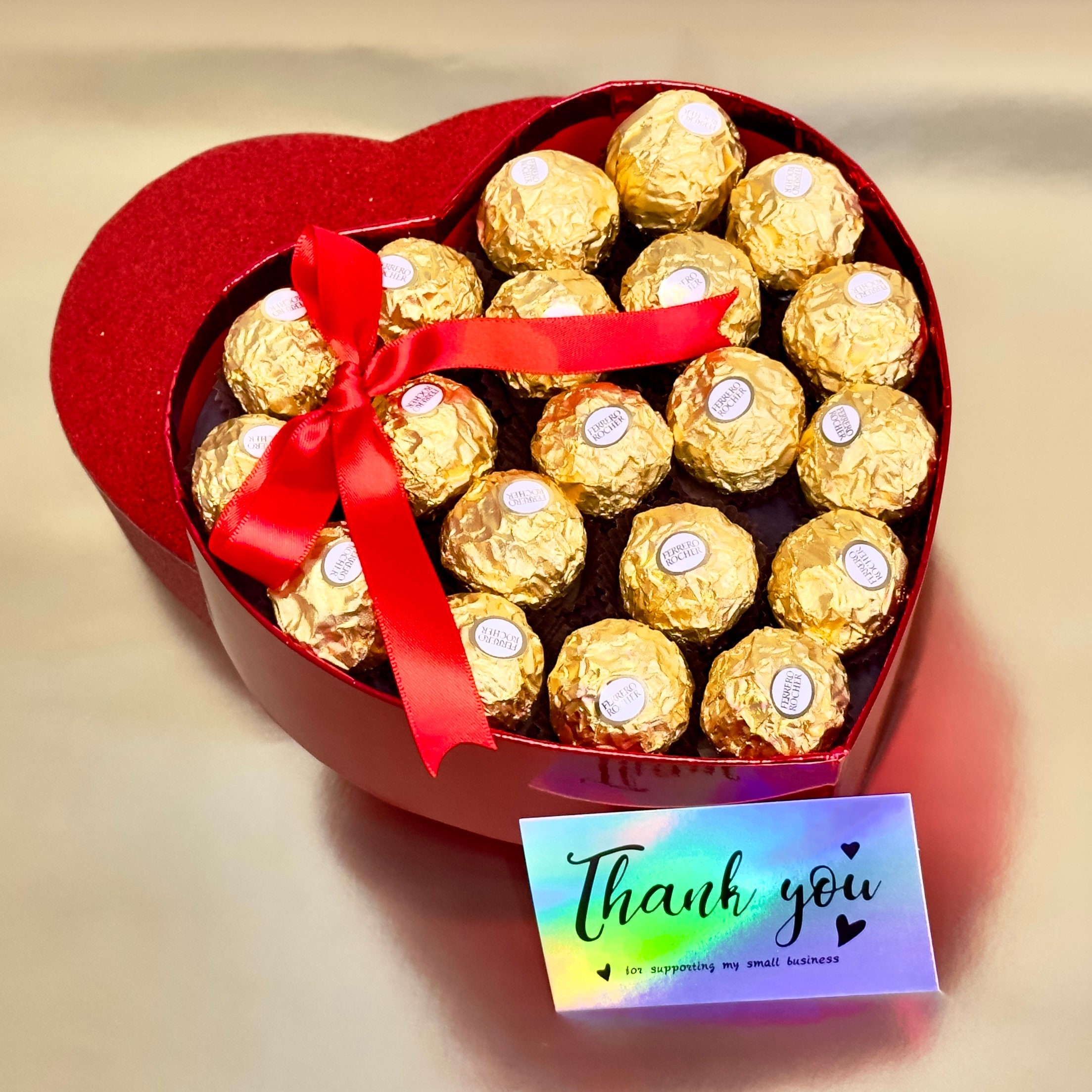 Luxury Heart Shaped Chocolate Giftbox Kitkat Ferrero Rocher