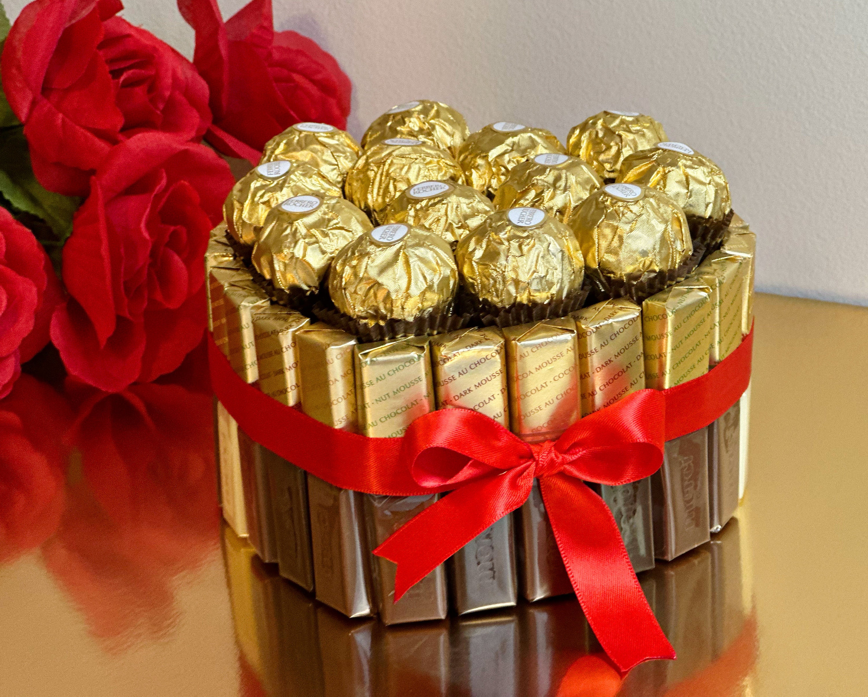 Luxury Heart Shaped Chocolate Giftbox Kitkat Ferrero Rocher