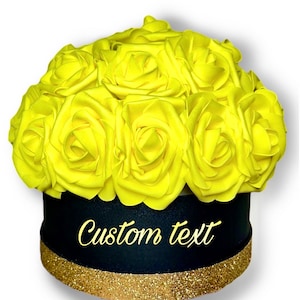 Personalized Rose Box: Handmade Foam Rose Centerpiece