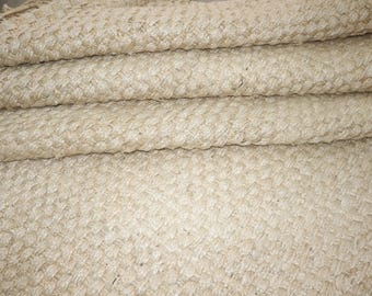 Handgeweven jute vloerkleed, sumak gevlochten hennep, dikke Scandinavische stijl