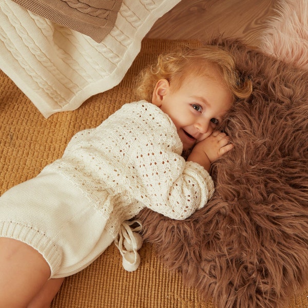 Baby Knit Romper Etsy