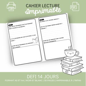 Desafío de lectura para niños - Libro de trabajo imprimible de 14 días - Actividad educativa y divertida