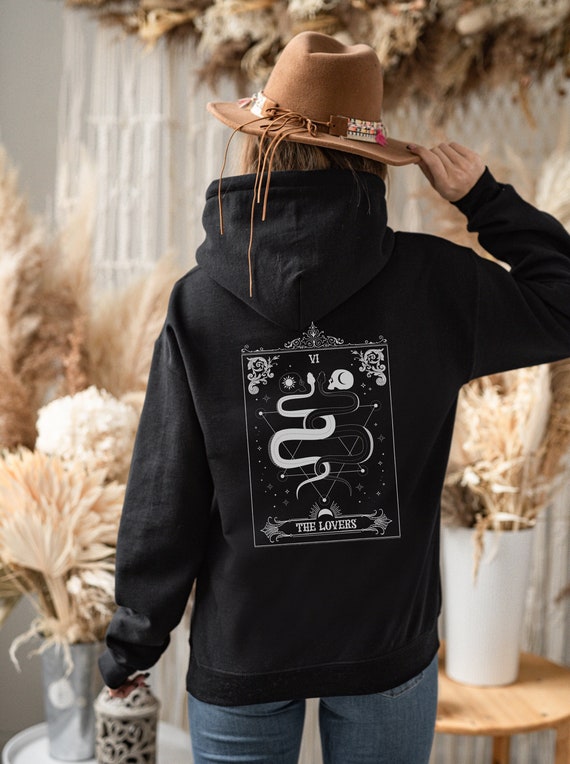 Tarot Print Pattern Men Women Pullover Hoodie