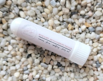 Focus Aromatherapy Rosemary Inhaler, Helps with Memory, Uplifting Scent, Reduces Brain Fog, Study Aid by jsAromatherapy
