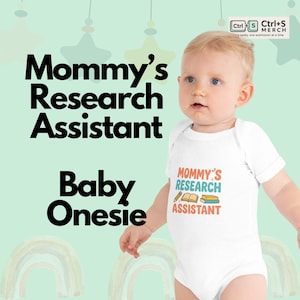 Mommy’s Research Assistant Baby Grow – Funny Academic Baby Gift – New Mum Gift – Cute Baby Clothes