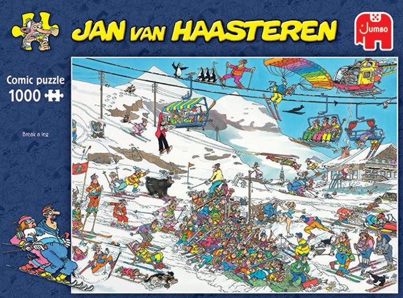 Optimisme Diversiteit Industrialiseren Break a Leg : Jan Van Haasteren Comic Puzzle 1000 Pieces | Etsy