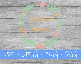 Flower Wreath I Welcome