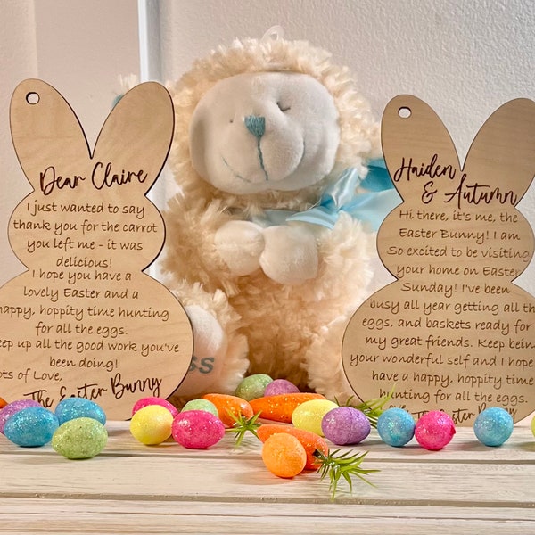 Carte postale personnalisée de lapin de Pâques