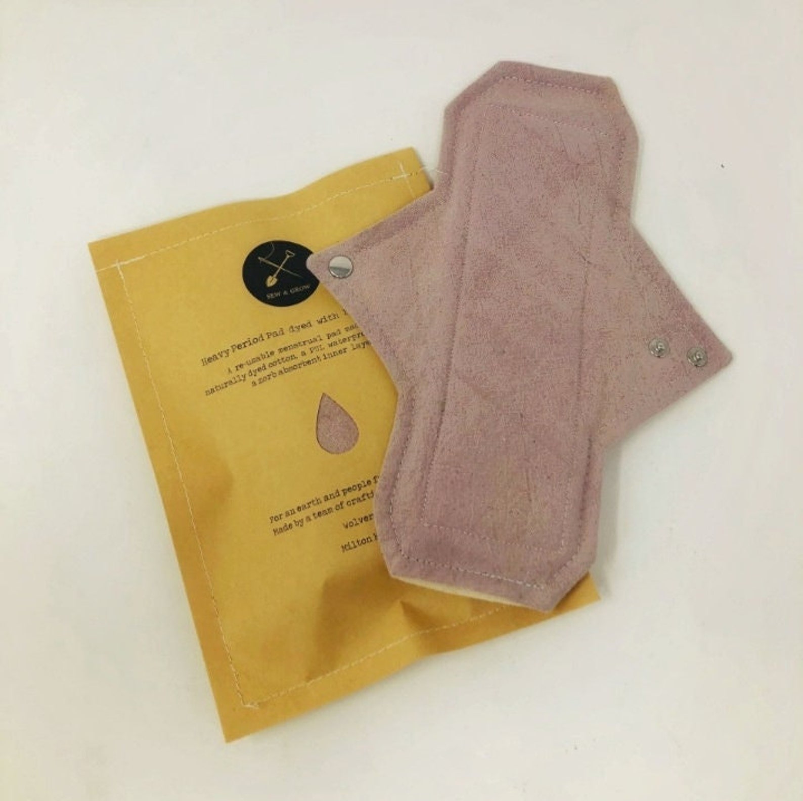 Reusable Period Pad Heavy Naturally Dyed Sustainable Etsy UK