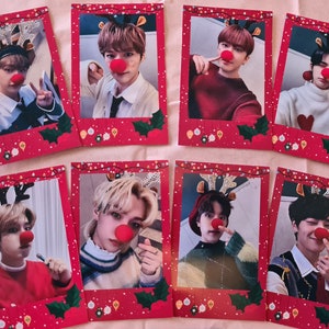 Stray Kids Weihnachts-Polaroids (Polcos) | Dekorierte Fotokarten | KPOP Geschenke und Merchandise