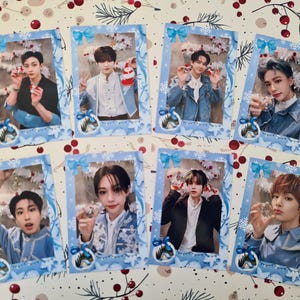 Stray Kids Weihnachts-Polaroids (Polcos) | Dekorierte Fotokarten | KPOP Geschenke und Merchandise