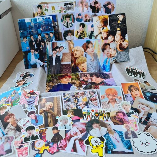 BTS KPOP Photo and Sticker Gift Set Photocards / Photoprints Etsy