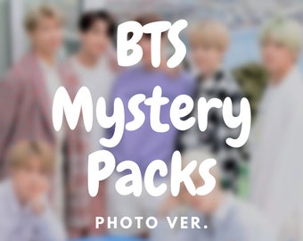 BTS Mystery Pack | A Suprise Grab Bag of Photos, Photocards and More of your BTS Bias or OT7 | 5 10 15 or 20 Items | KPOP Gifts Merchandise