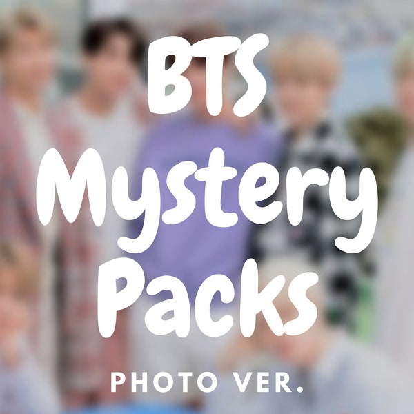 BTS Mystery Pack | A Suprise Grab Bag of Photos, Photocards and More of your BTS Bias or OT7 | 5 10 15 or 20 Items | KPOP Gifts Merchandise