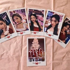 ITZY WeihnachtsPolaroids | Dekorierte Fotokarten | Yeji Ryujin Lia Chaeryeong Yuna | KPOP Geschenke und Merchandise