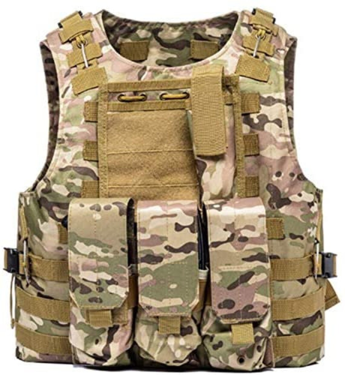 Chaleco Táctico Militar Hombre Camuflaje - Para Airsoft, Caza, Camping, Policía, Seguridad, Exteriores