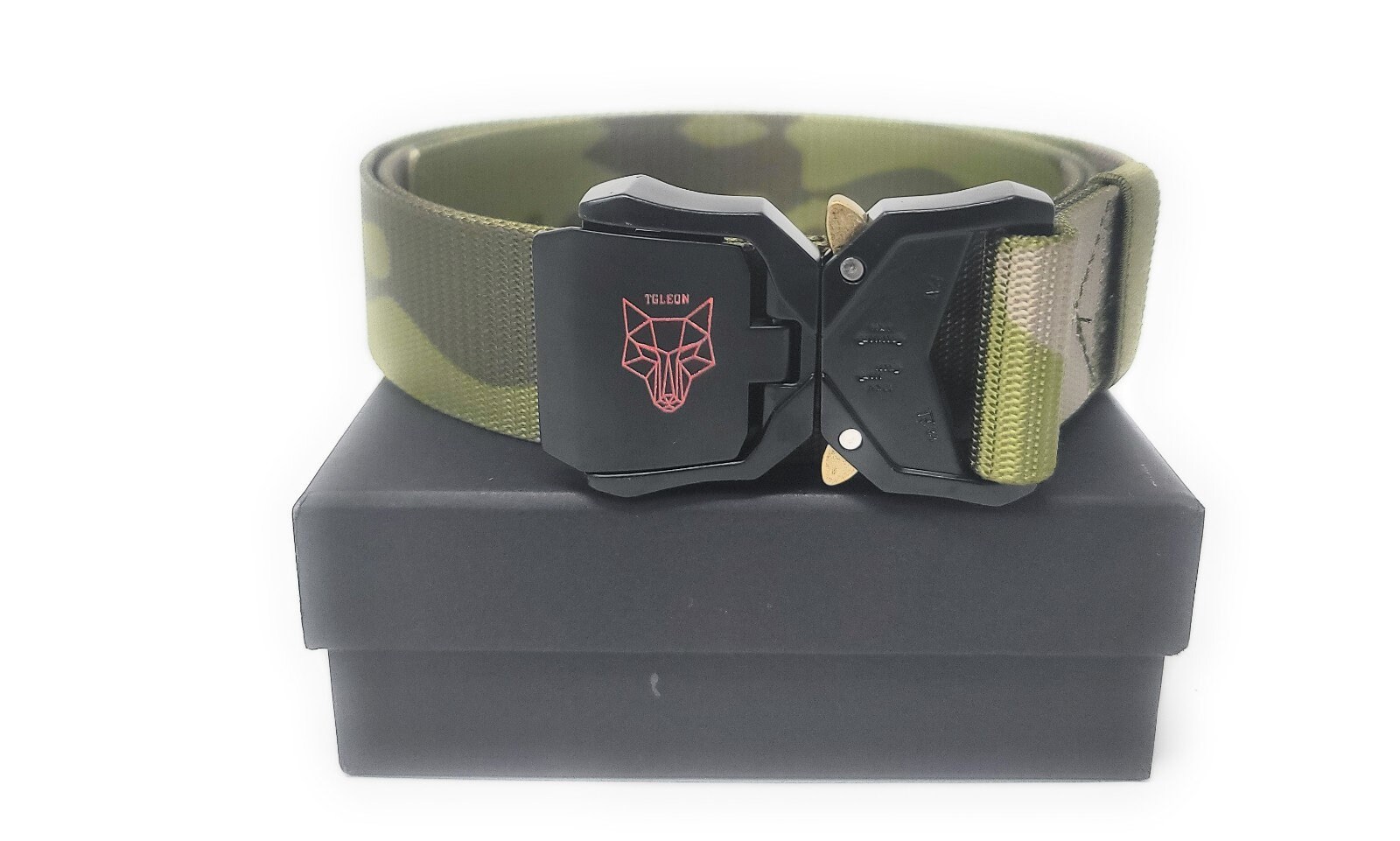 CINTURÓN / CEÑIDOR ORIGINAL UTILIZADO POR EL EJÉRCITO DE HOLANDA Modelo Camuflaje Woodland Dpm Cierre Clip