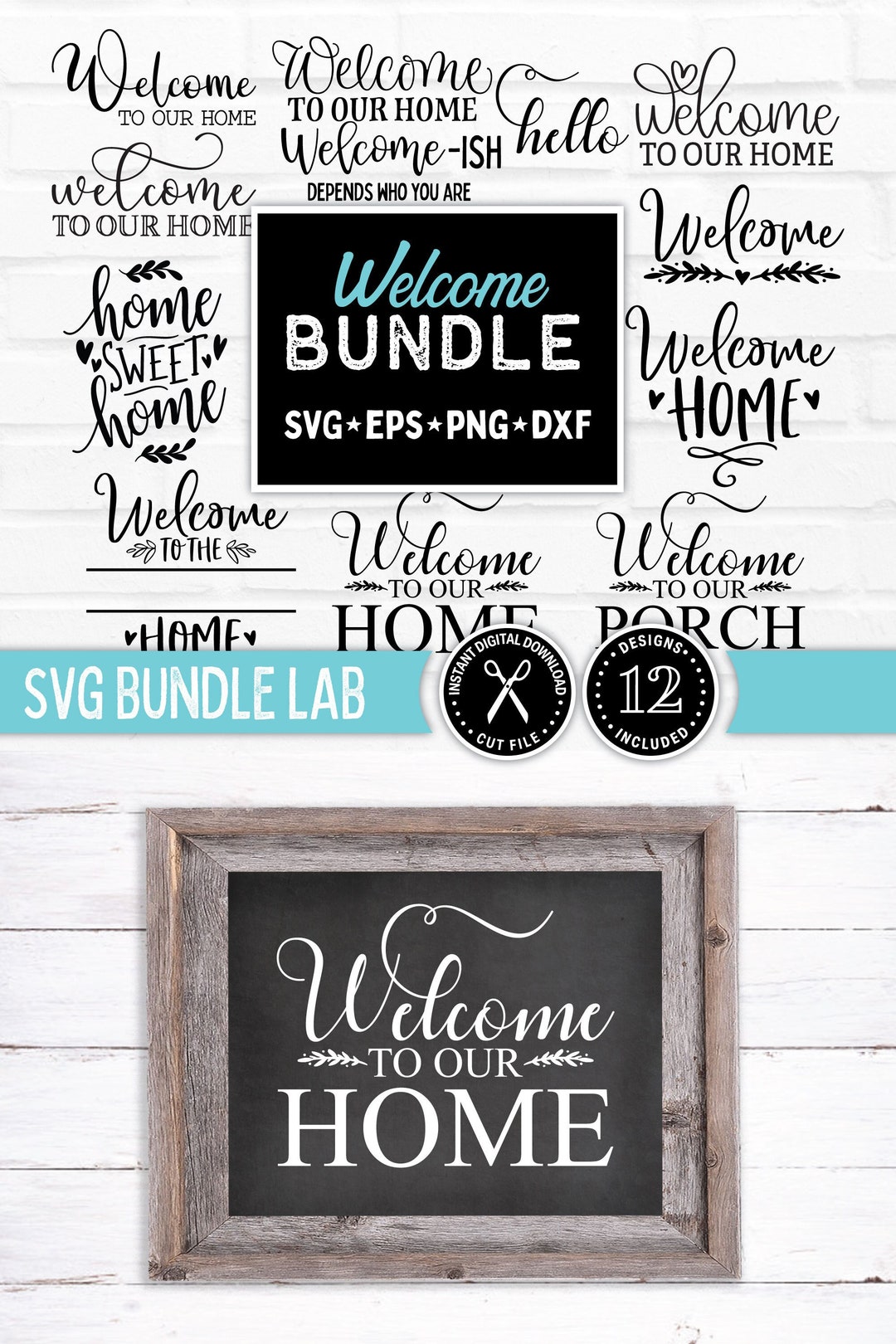 Welcome Svg Bundle Hand Lettered Welcome Sign Svg Welcome to Our Home ...