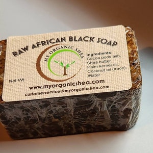 Jabón negro africano crudo (8 oz)
