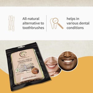 Natural  African Chewing Stick/Natural Stick Toothbrush (15pcs per pack)
