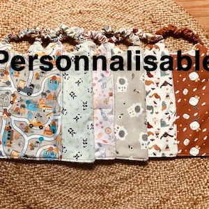 Personalized nursery canteen napkin, girl and boy table napkin, children&#39;s elastic bib, gifts for children, meals