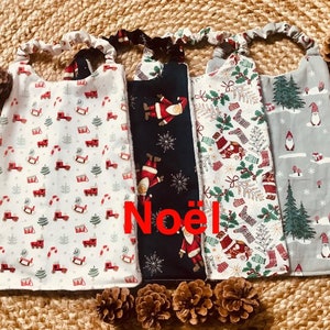 クリスマスギフト、パーソナライズされたクリスマスよだれかけ、子供用クリスマスギフト、弾性ナプキン、クリスマステーブルナプキン、子供用ギフト、ケア