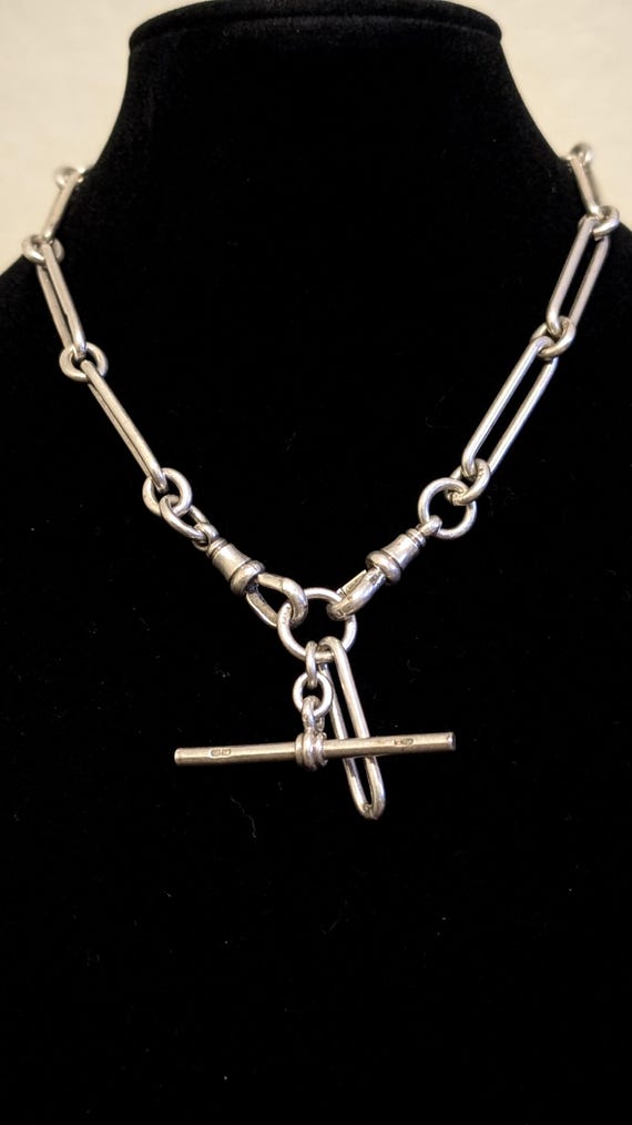 Antique Trombone Albert Watch Chain, Art Deco 1921