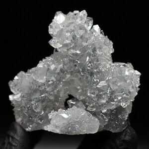 Collector Specimen Apophyllite Stalactite Formation on Blue-Gray Chalcedony 3.70oz