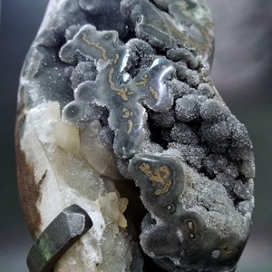 Collector Specimen XL Amethyst Black Galaxy Combo 18&quot;
