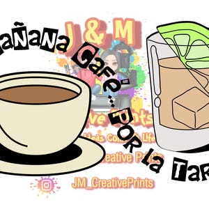 Cafe con Ron Svg- Png File - DtMF - Yo Soy De P fkn R - Por La Mañana Cafe & Por La Tarde Ron