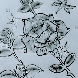Digital Rose wall Art