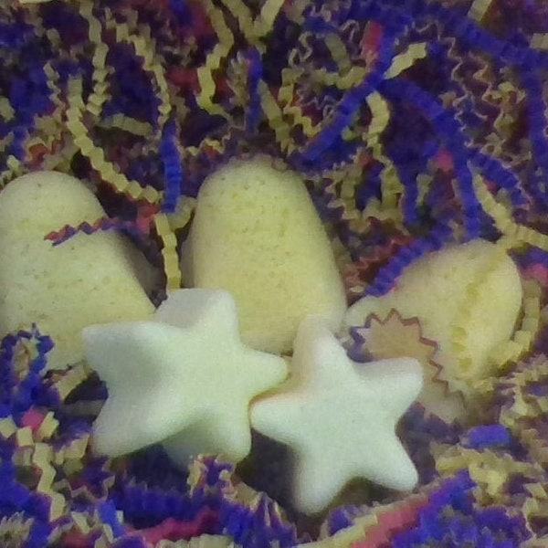 Lemon drop and star bath bombs