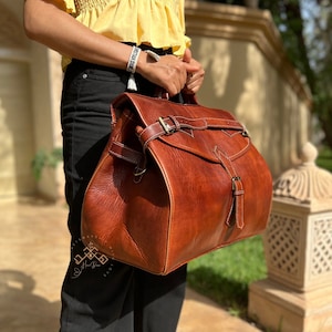 Personalized genuine leather travel bag for both sexes, large design Duffel bags, Leather Weekend Bag, briefcase duffle bag, gift for her