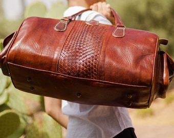 Personalized leather travel bag for men, Monogrammed Leather Duffle Bag, Handmade Leather Weekender bags, vintage leather bags, gift for him