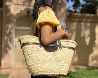 バッグ French Baskets FRENCH BASKET with double flat leather handles - Bohemian Style