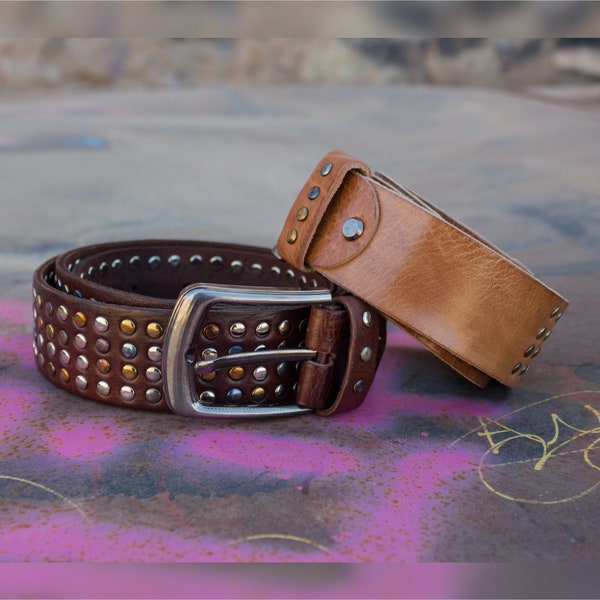 Studded Belt - Etsy