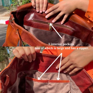 kilim leather Bag Handles style for women, kilim leather handbag, rug design leather bags, carpet shoulder leather handbag, gift for her image 9