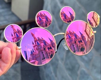 Mickey Sunglasses - Bright Pink Mirror