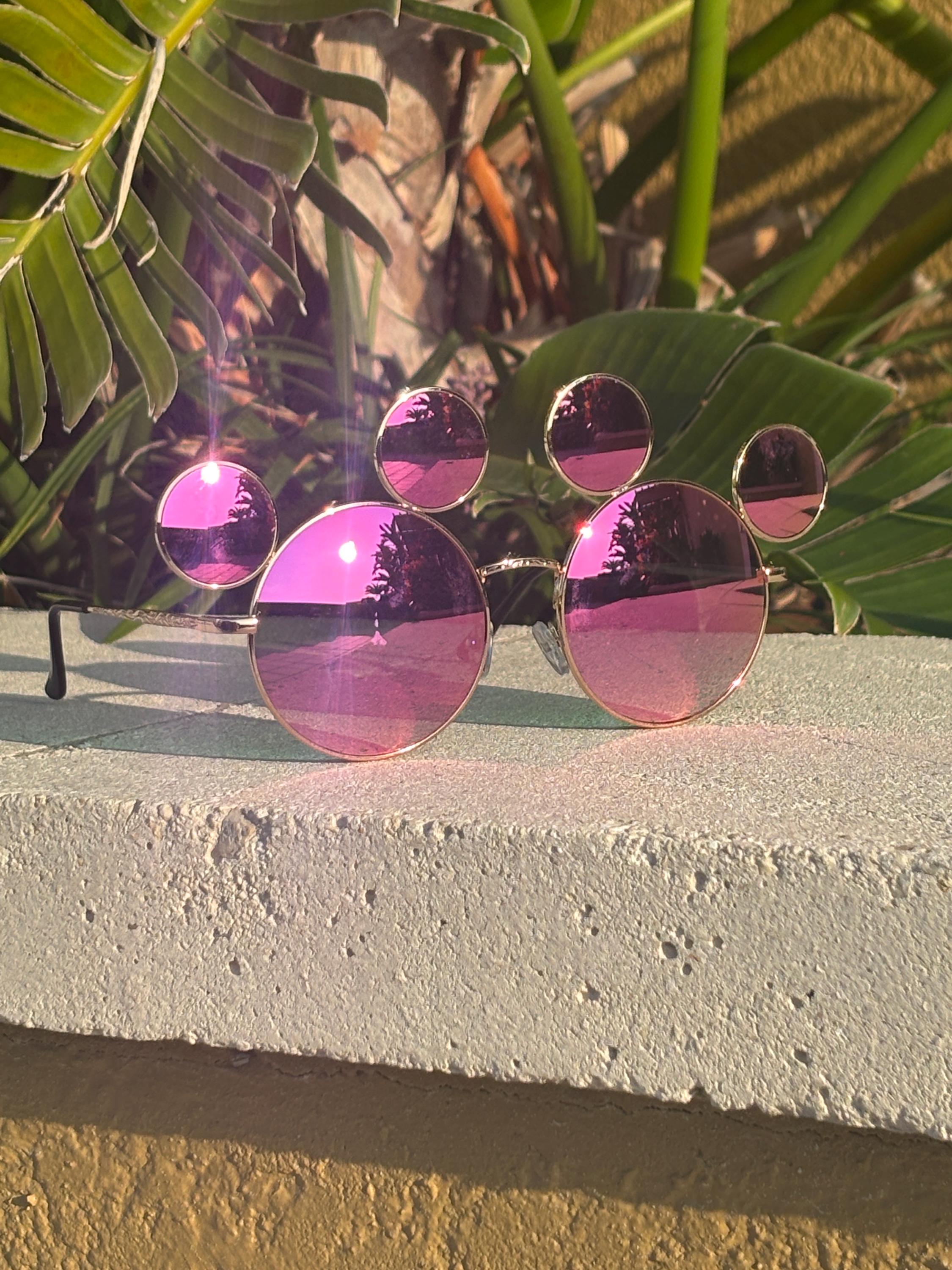 Mickey Sunglasses - Bright Pink Mirror - Etsy display picture 1