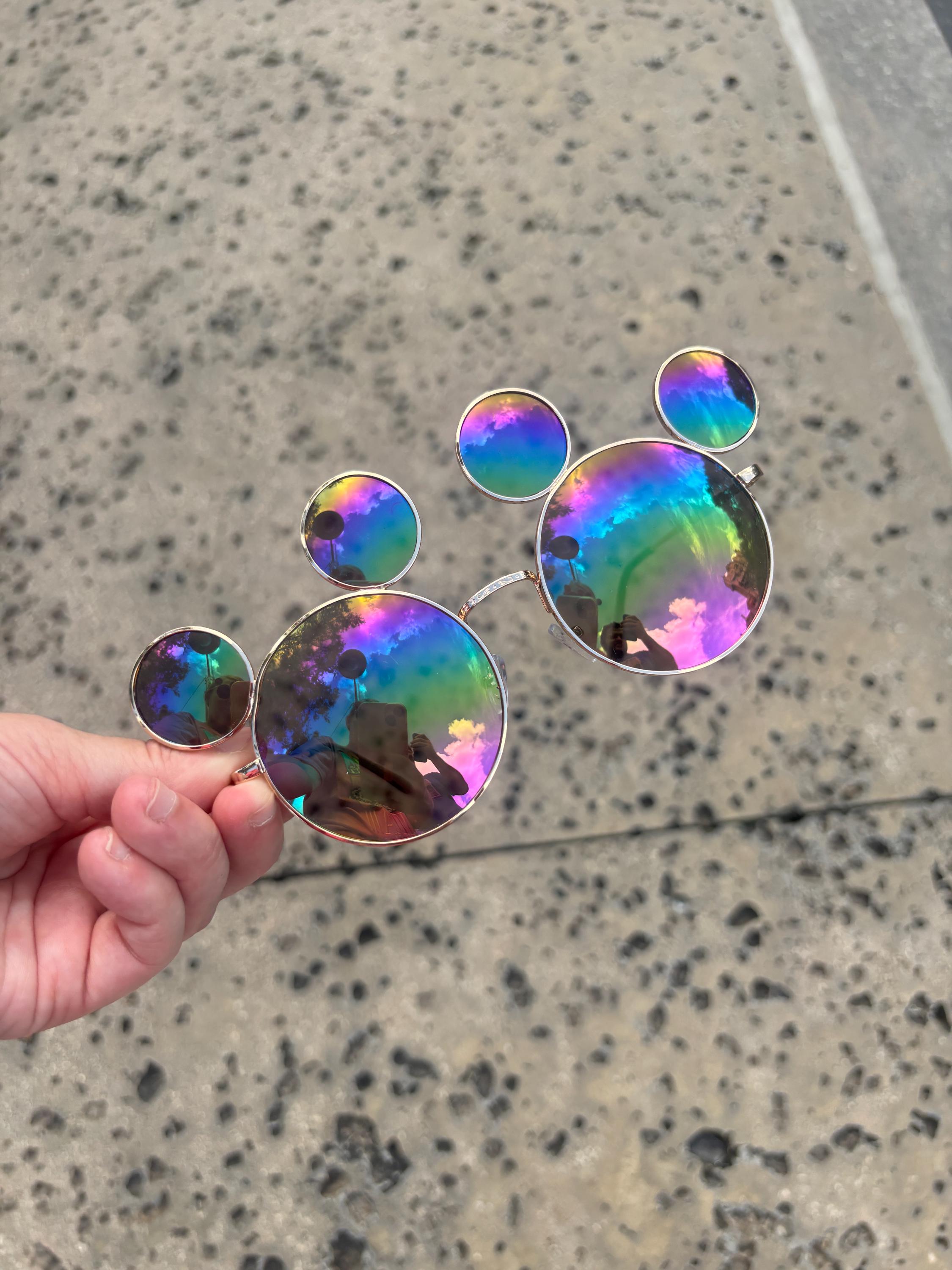 Mickey Sunglasses - Rainbow Mirror Mickey Mirror Sunglasses - Etsy main image 3
