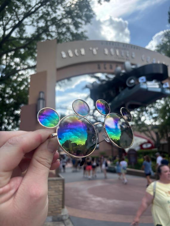 Mickey Sunglasses - Rainbow Mirror Mickey Mirror Sunglasses - Etsy main image 4
